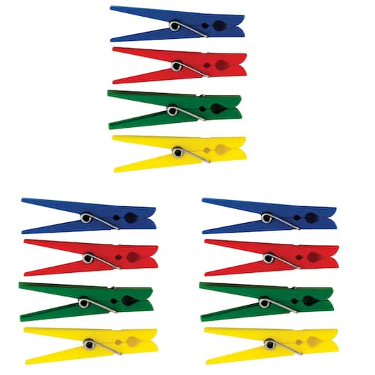 Teacher Created Resources® Plastic Clothespins, 3 Packs of 40